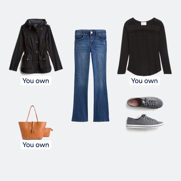 Skies are Blue | Lace Yoke Long‎ Sleeve Blouse | Black | Petite Medium (MP) - Picture 10 of 11